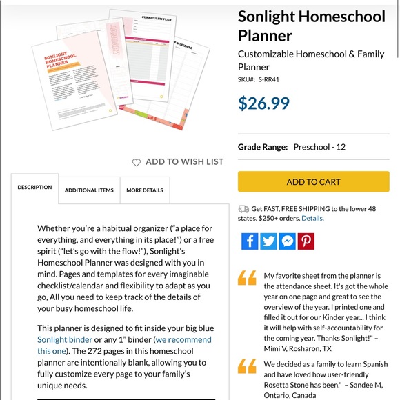 ⚡️SALE! NEW Sonlight Homeschool Planner, Tab Dividers, and Tote Bag 📚 - Picture 8 of 9